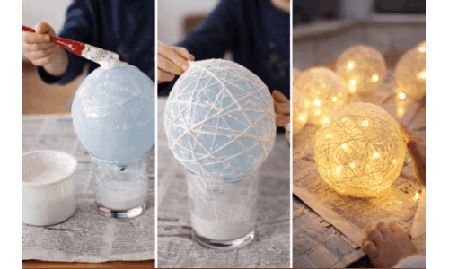 Balon Işıkları (İplikle Işık Küresi Tasarımı)