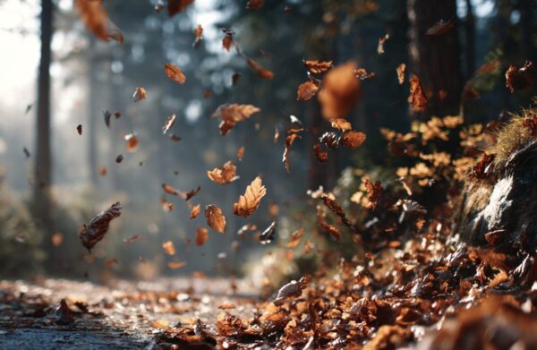 Rüzgârla Dans Eden Sonbahar Yaprağı