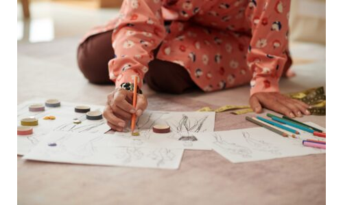 Düğmelerle Boyama Çalışmaları