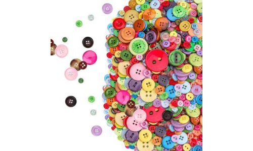 Düğmelerle boyama çalışmaları