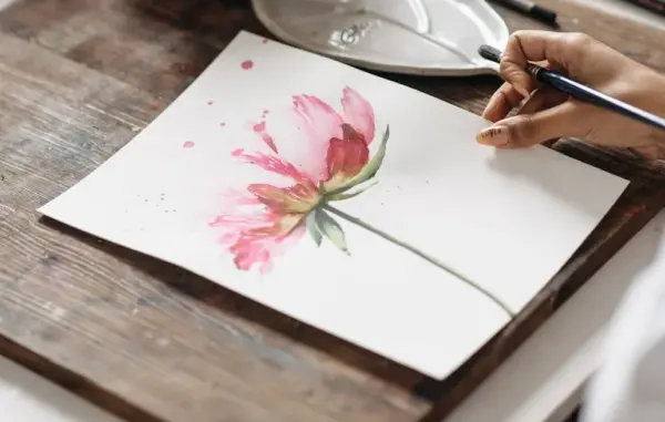 Parmak Boyasıyla Çiçek Eğlencesi